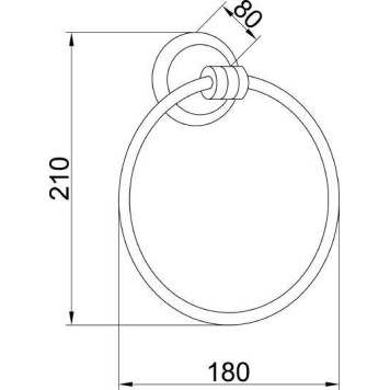 Boheme Hermitage Bronze Полотенцедержатель-кольцо 18х8хh21 см, подвесной, цвет: бронза браш. 10324-1