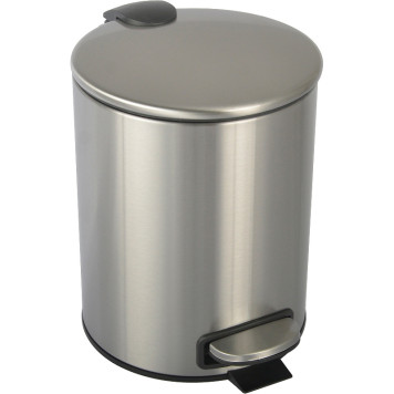 Boheme Uno Ведро с крышкой напольное, 5 литров, цвет: nickel brush 10426-NB