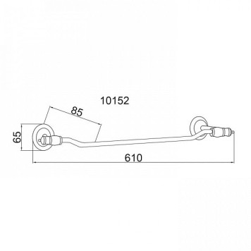 Boheme Palazzo Полотенцедержатель подвесной, цвет: золото 10152-1