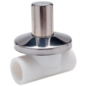 Клапан PP-R бел запорн хром Дн25х90гр Ру25 РосТурПласт 10541