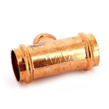 Тройник пресс IBP 42х28х42 медь-2