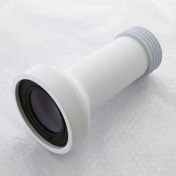 Труба фановая L=260 мм с манжетой, вход 97-107мм, выход внутрь 90 мм трубы