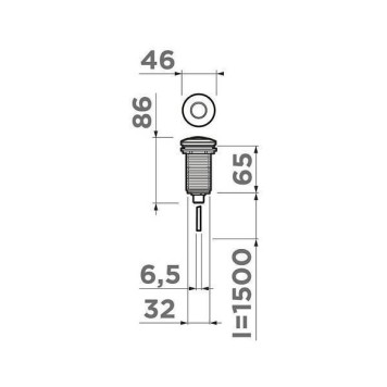 Omoikiri SW-01-GB Пневматическая кнопка для измельчителя цвет: графит 4996049-1
