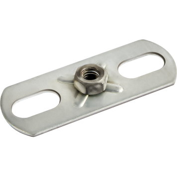 Пластина опорная SHUFT с гайкой М8 30х80х3,0 (упак.100шт)