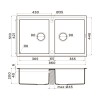 Omoikiri Kitagawa 86-2-WG Кухонная мойка Artceramic 86x51 см, цвет: wind green 4993731