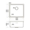 Omoikiri Tadzava 49-U/I Ultra 15-IN Кухонная мойка нерж. сталь 44x44 цвет: нержавеющая сталь 4997115