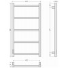 Стилье Формат 26 Полотенцесушитель электрический 43x7,4x80h см, цвет: черный 31527-8040