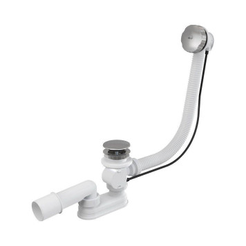 Слив-перелив Alcaplast полуавтомат для ванны 40/50 x 570 мм пробка слива 70 мм металл хром