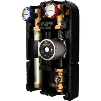 Насосная группа STOUT SDG-0001 с Grundfos UPSO 25-65 в теплоизоляции, 1& прямой контур.-1