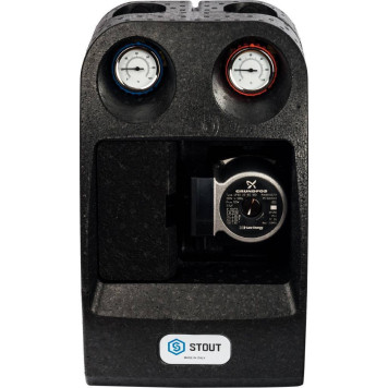 Насосная группа STOUT SDG-0001 с Grundfos UPSO 25-65 в теплоизоляции, 1& прямой контур.-2