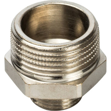 Переходник STOUT НН никелированный 3/4X3/8-1