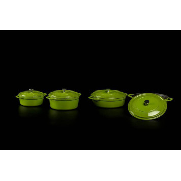 Неглубокая кастрюля HS Y KT 28 GREEN-3