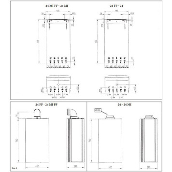 Газовый настенный котел DeDietrich ZENA MS 24 FF 24 кВт одноконтурный с закрытой камерой сгорания (CZB46524352-)-1