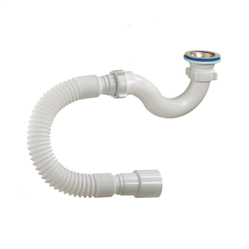 Сифон д/поддона труб 1 1/2 x50 гофр 40х40/50 нерж/сетка Орио А-42589