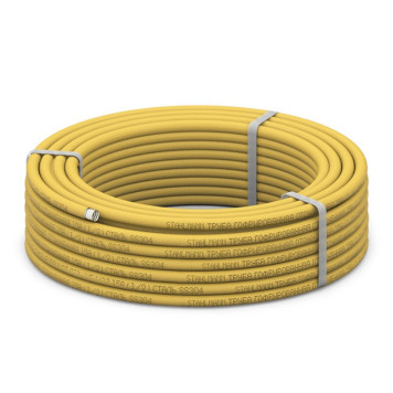 Труба гофр. 25 х 0.3 отожж. в желтой оболочке (бухта 30 м)