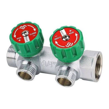 Коллектор регулирующий VARMEGA 3/4 2 х 1/2 хромированный VM14602
