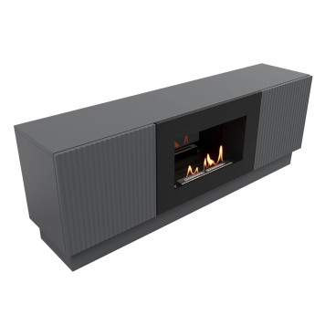 Тумба с биокамином Firelight BFP/P-1400L графит-1