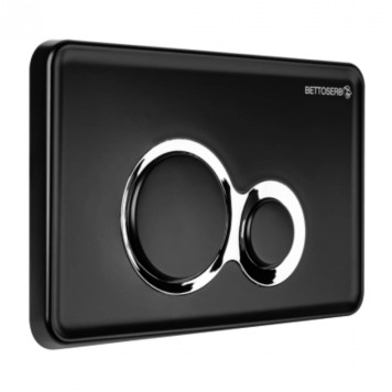 Клавиша смыва PESTAN BETTOSERB Jerez, черный матовый/хром. глянец