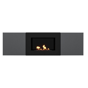 Тумба с биокамином Firelight BFP/P-1400L графит-4