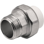 Муфта THERMOLIGHT комбинированная разъемная PP-R НР 20х3/4 белый (10/250)