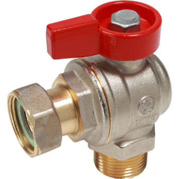 Кран шаровой Giacomini угловой НР для котлов и счетчиков 3/4M x 3/4гайка, R780PX014