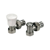 Комплект Giacomini для отопительных приборов, угловой, 1/2, 1/2, ВН, хром. R705KX003