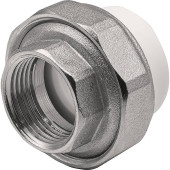 Муфта THERMOLIGHT комбинированная разъемная PP-R ВР 25х3/4 белый (10/170)