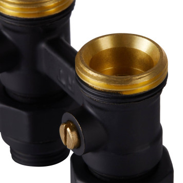 Узел нижнего подключения Royal Thermo прямой 1/2х3/4 EK (черный)-3