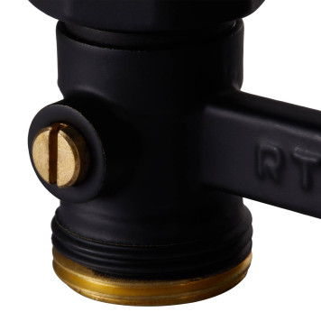 Узел нижнего подключения Royal Thermo прямой 1/2х3/4 EK (черный)-4