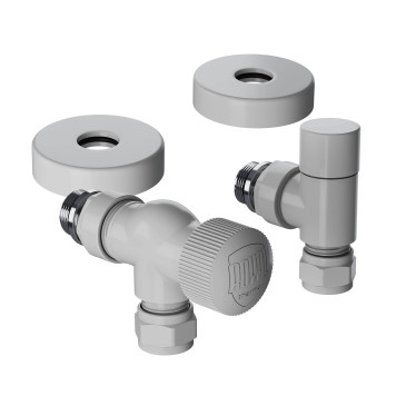 Набор термостатический осевой Royal Thermo Design Pro 15мм М30х1,5 (Белый)-1