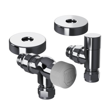 Набор термостатический осевой Royal Thermo Design Pro 15мм М30х1,5 (Хром)-1