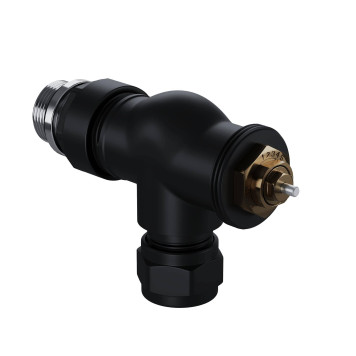 Набор термостатический осевой Royal Thermo Design Pro 15мм М30х1,5 (Черный)-2