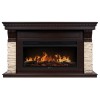 Каминокомплект: Очаг Electrolux EFP/P-3620LS, портал Michigan 42/40/36, камень молочный, шпон темный