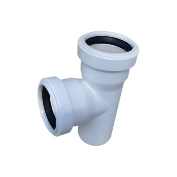 Тройник ХЕМКОР НПВХ ШУМЭКС внутренняя канализация 110х50 87 гр.