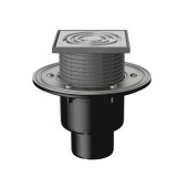 Трап рег верт/вып сух/затв Дн50/75/110 нерж/реш 125x125 T 310.1 SDsP Fachmann 04.056