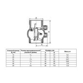 Клапан обр лат пруж 223 Ду15 Ру16 р/р д/лат Danfoss 149B2890