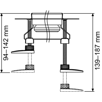TECE drainline, Комплект опор для трапа: 137-184 мм (4шт)-1