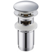 Timo 8011/00 Донный клапан для раковин с переливом, PushOpen, Хром 8011/00