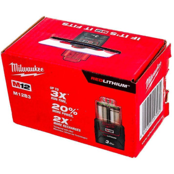 Аккумулятор Milwaukee M12 B3 (3AhLi-Ion)-3