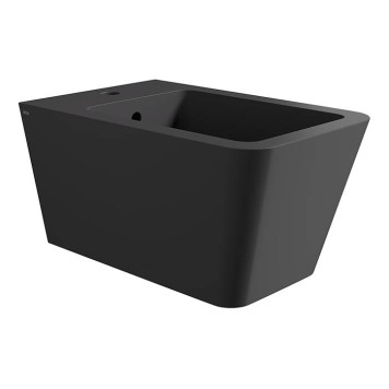 Alice Hide Square Биде подвесное 55х35см., с набором для крепления, цвет: чёрный матовый. 31220108SET-1