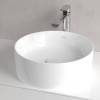 VilleroyBoch Collaro Раковина накладная 400*400*145h, без отв. под смеситель, без перелива, TitanCeram, цвет альпийский белый. 4A184001