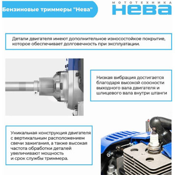 Триммер бензиновый Нева BCK745U PRO-28