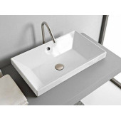 Раковина, Scarabeo, Teorema 2.0, шгв 600-360-170, отверстия для смесителя-отсутствуют, цвет-белый