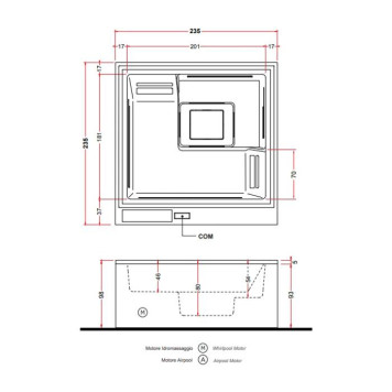 Gruppo Treesse Phantom Минибассейн 235x235x98см., м.г/м+нагреватель,фильтр-картридж, внеш. панель VTR, автонаполнение компл PR1, цвет: белый. 322CUGXAN, V322MXBNB220000I-7