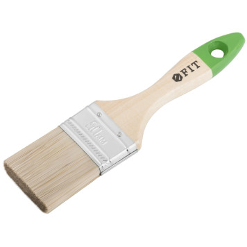 Кисть флейцевая Микс, смешанная натуральная и искусственная щетина, деревянная ручка 2 (50 мм)-1