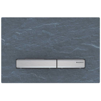 115.788.JM.2 Смывная клавиша Geberit Sigma50 для двойного смыва к 111.300/350/361/362/380/390/796, натуральный сланец Mustang/металлический хромирован 115.788.JM.2