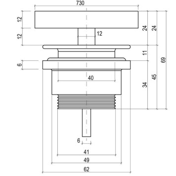 Salini D604 Донный клапан для раковины, фиксированный, S-Stone, цвет: белый матовый. 166302M-2