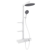 AQM 8005W Душ. сист. с терм. для душ. каб. + аэр., Ø225/130 мм, 1/3 режима, высота 1140 мм, Белый AQM8005W