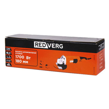 Машина шлифовальная угловая REDVERG RD-AG1700-180S-10