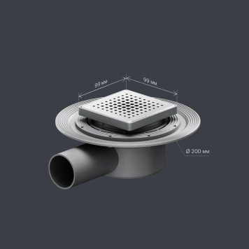 W01BD-P11-010-01SB Трап для душа точечный, универсальный затвор Cut Gradient, 10 см-8